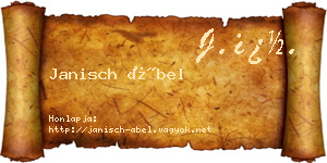 Janisch Ábel névjegykártya