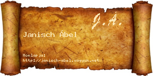 Janisch Ábel névjegykártya