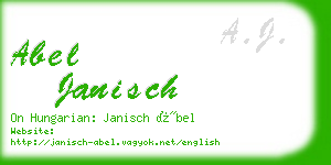 abel janisch business card